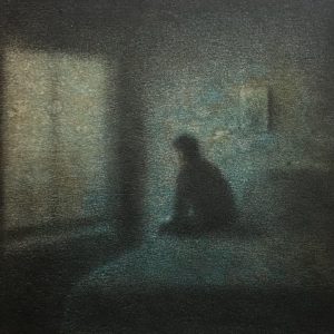 Marina HO |  À  la fenêtre - 20 x 20 cm